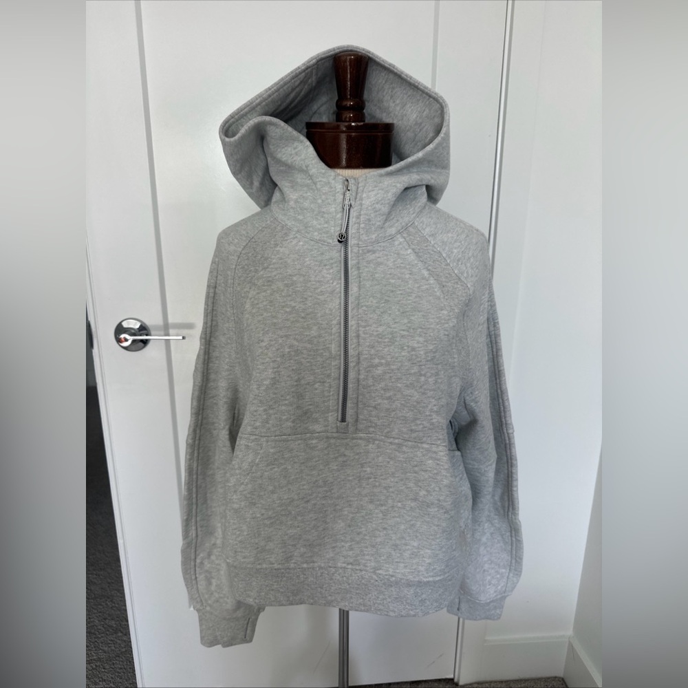 Women’s Lululemon Athletica Scuba Oversized Half Zip Grey Hoodie NWOT SZ XS S